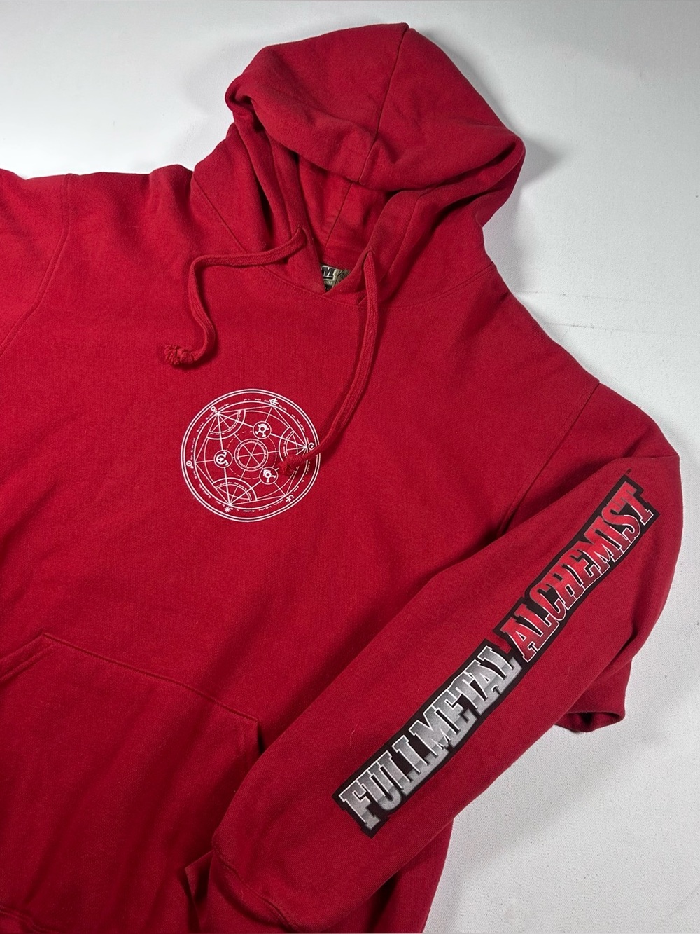VTG 2005 Fullmetal Alchemist Anime Red Pullover Hoodie Large Authentic Original